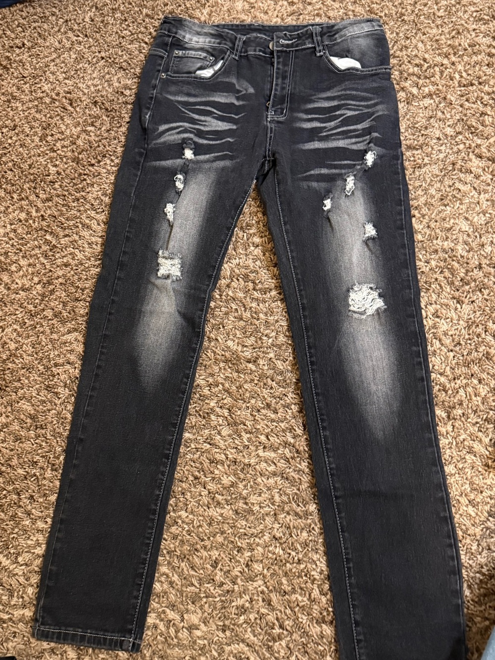 Distressed Black Skinny Jeans